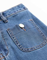 Jeans - Vita alta - blu