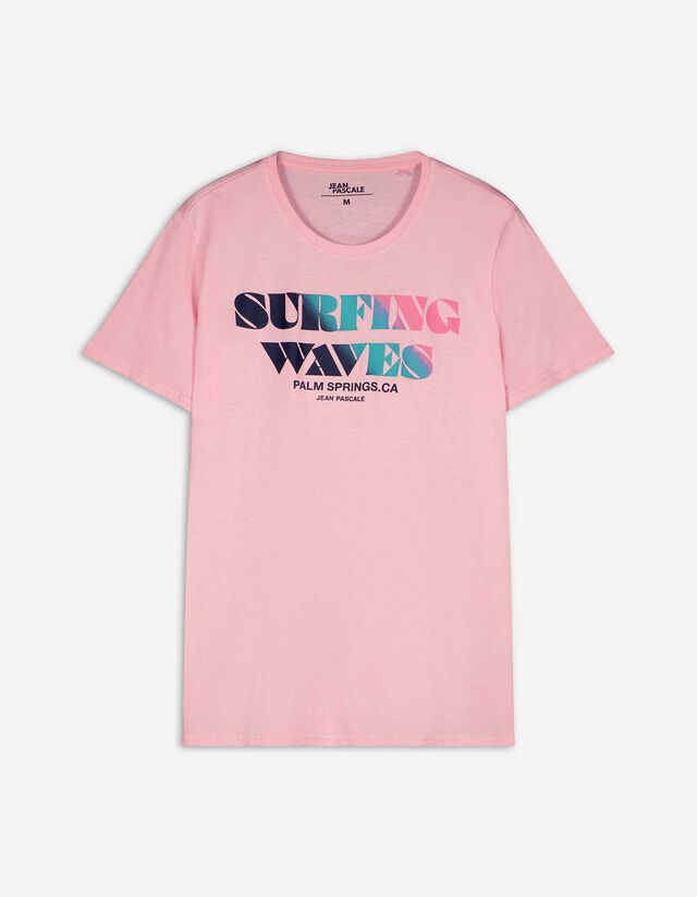 T-shirt - Stampa frontale - rosa