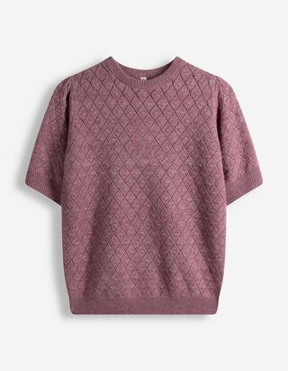 Pullover - Kurze &Auml;rmel - lila