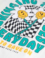 Póló - Hátul nyomtatott minta - feher