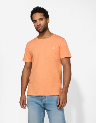 T-shirt - Poche-poitrine - Orange