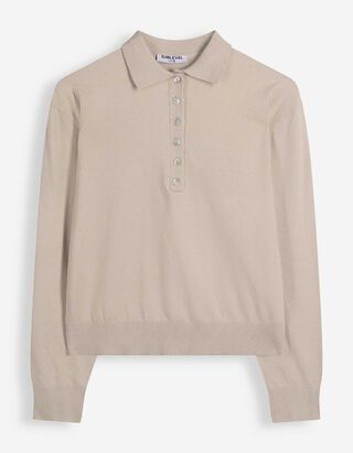 Pullover - Polokragen - Beige