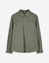 Chemise - Velours côtelé - Vert foncé