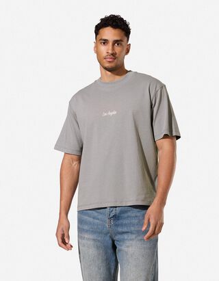 T-shirt - Coupe Loose Fit - Gris
