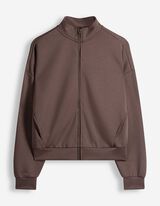 Sweatvest - Zachte touch - Donkerbruin