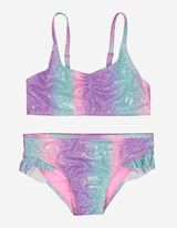 Set top e slip bikini - Volant - rosa