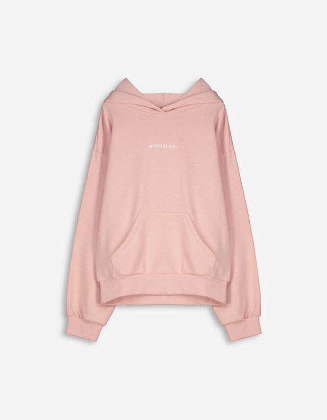 Felpa con cappuccio - Cappuccio - rosa