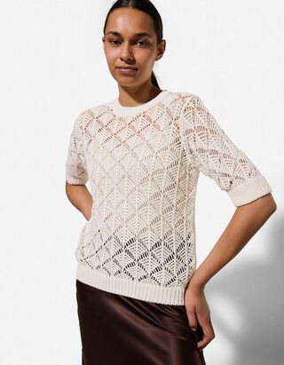 Pullover - Karomuster - beige