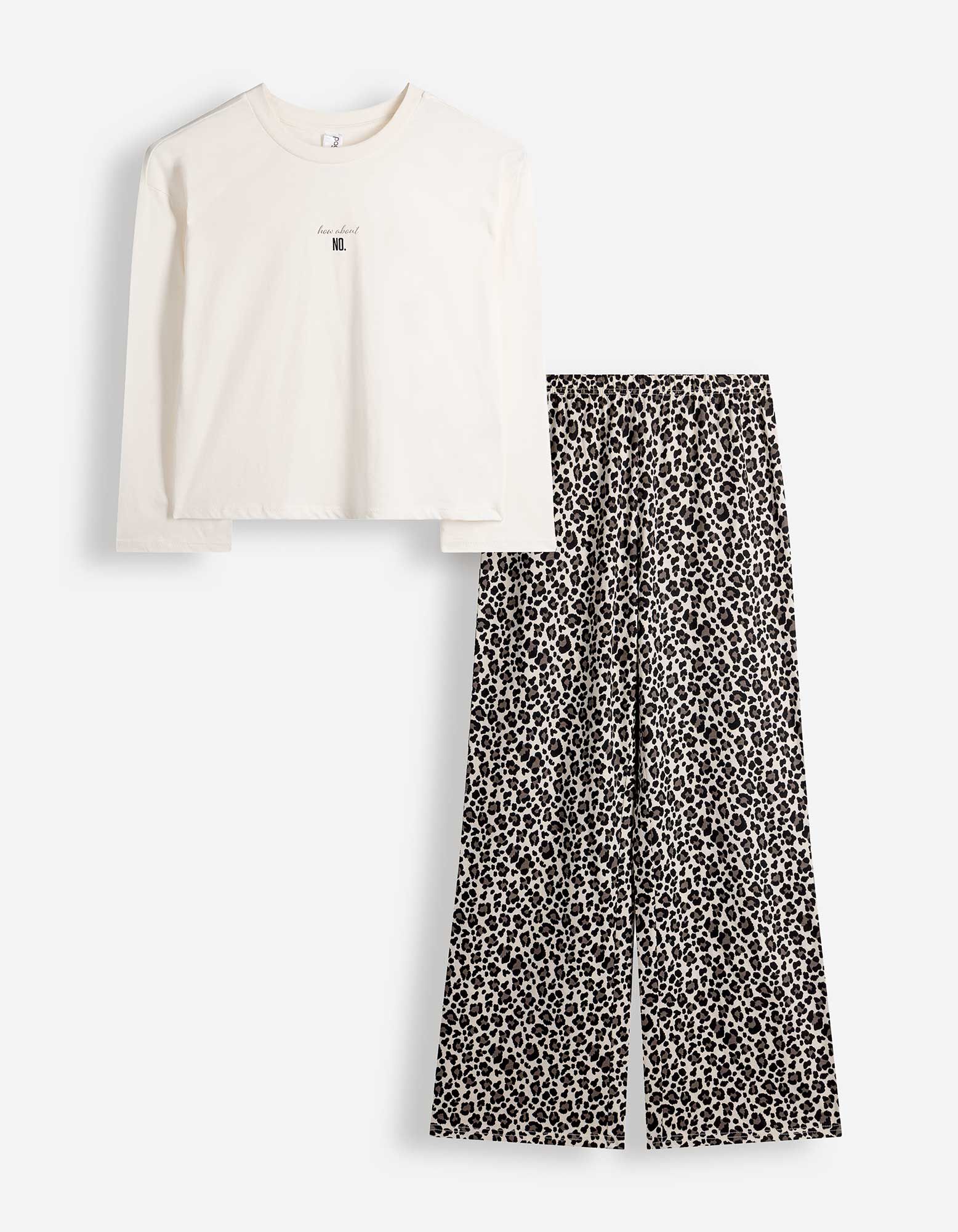 Pyjama set van shirt en broek - Motief all-over - Veelkleurig