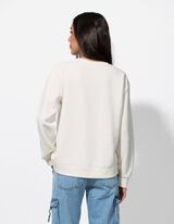 Mikina - Ozdobné kamienky - biely