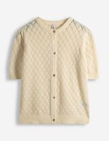 Cardigan - Knopfleiste - hellgelb