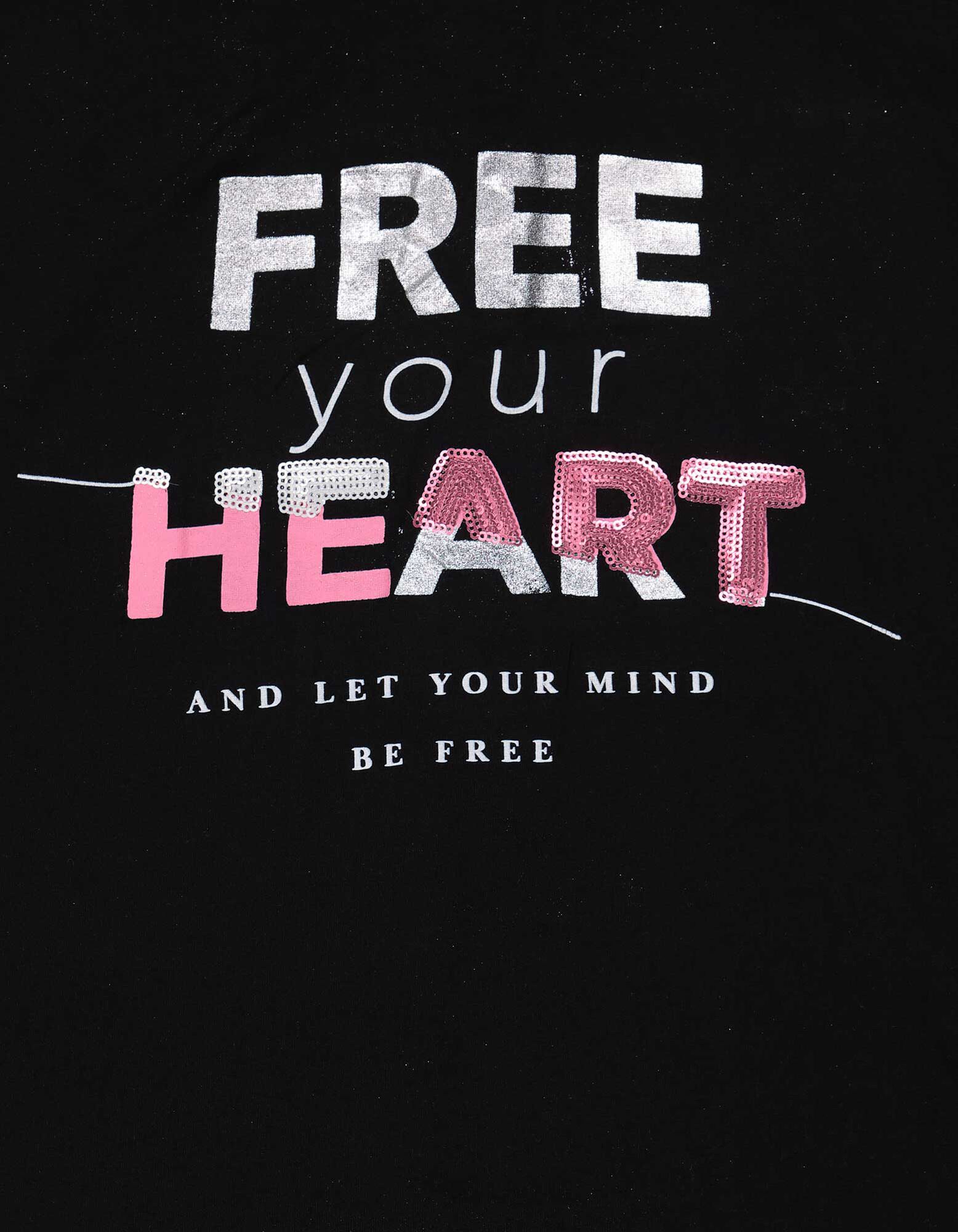 T-shirt - Viscose m&eacute;lang&eacute;e - Noir