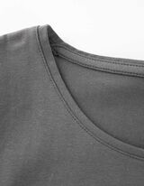 Tricou - Conținut stretch - Gri inchis