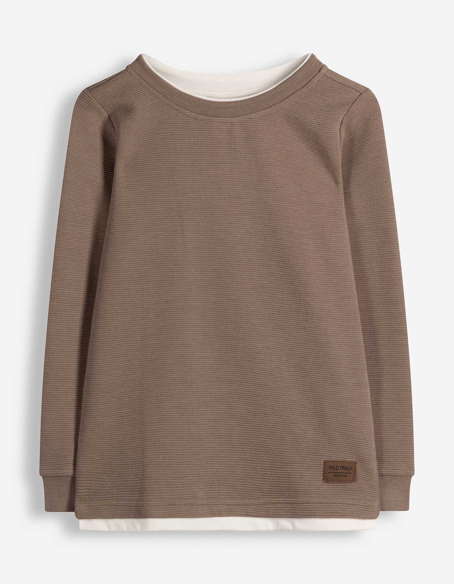 Sweatshirt - Labelpatch - Beige