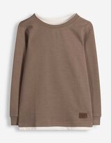 Sweatshirt - Labelpatch - Beige