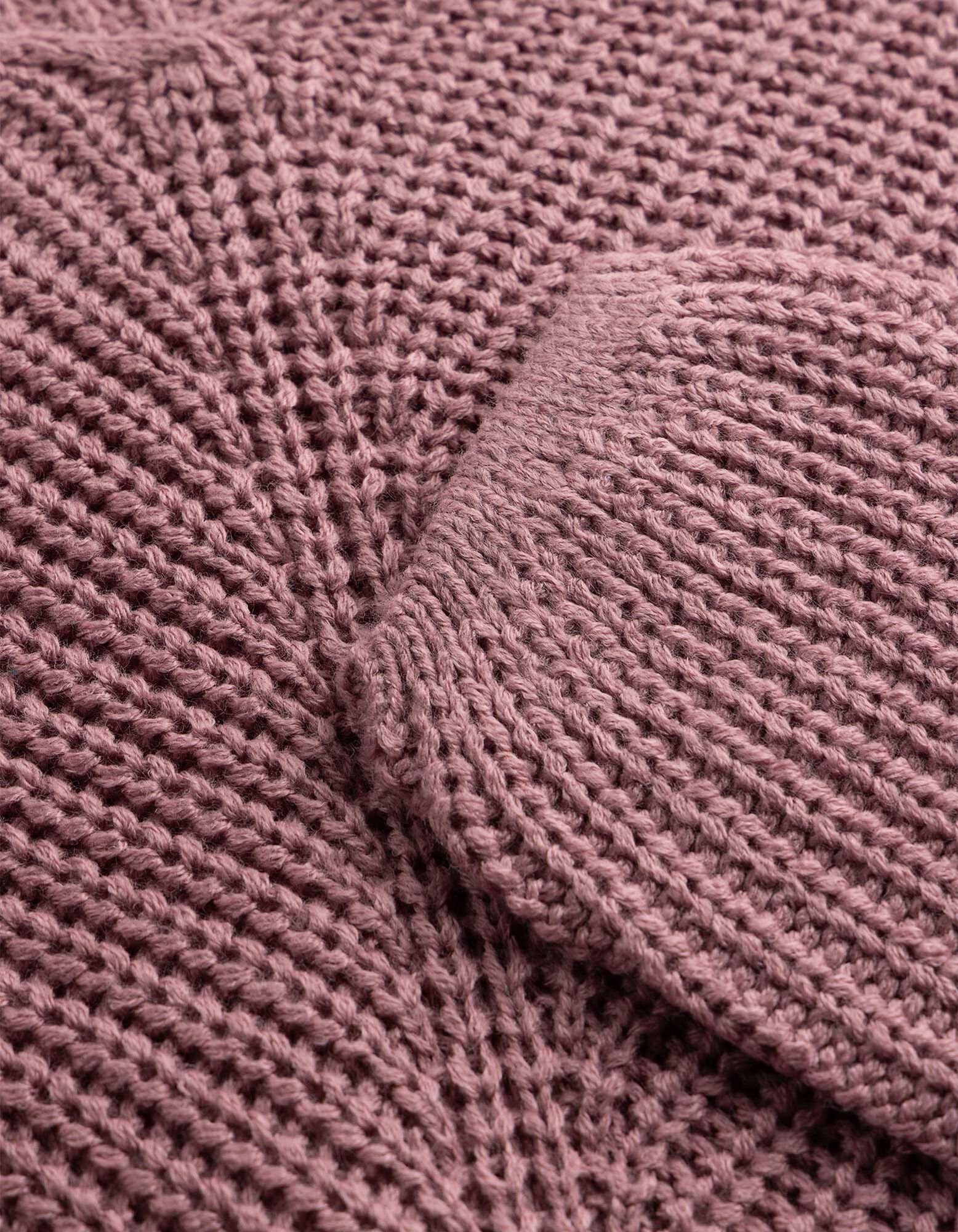 Strickpullover - V-Ausschnitt - Beere