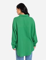 Overhemdblouse - Mousseline - groen