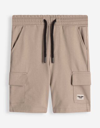 Cargoshorts - Aufgesetze Taschen - hellbraun