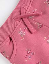 set s pulóverom a tepláky - Kvetovaný vzor - ruzova