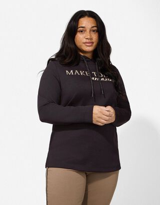 Langarmshirt - Messageprint - schwarz