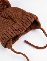 Set cappello e guanti - Maglia - marrone