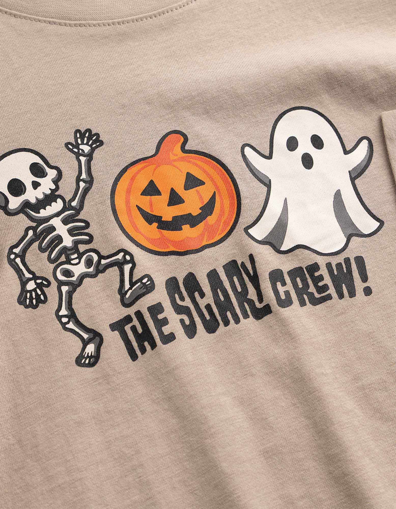 Langarmshirt - Halloween - Beige