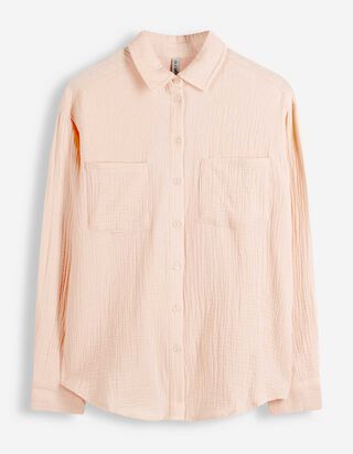 Bluse - einfarbig - rosa