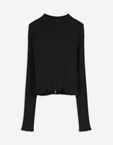 Cardigan - Gulerul de tip stand-up - Negru