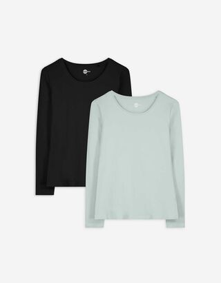 Tričko s dlh&yacute;mi ruk&aacute;vmi - balenie po 2 kusoch