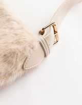 Schoudertas - Imitatiebont - Beige