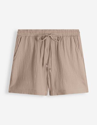 Shorts - Musselin - Braun

