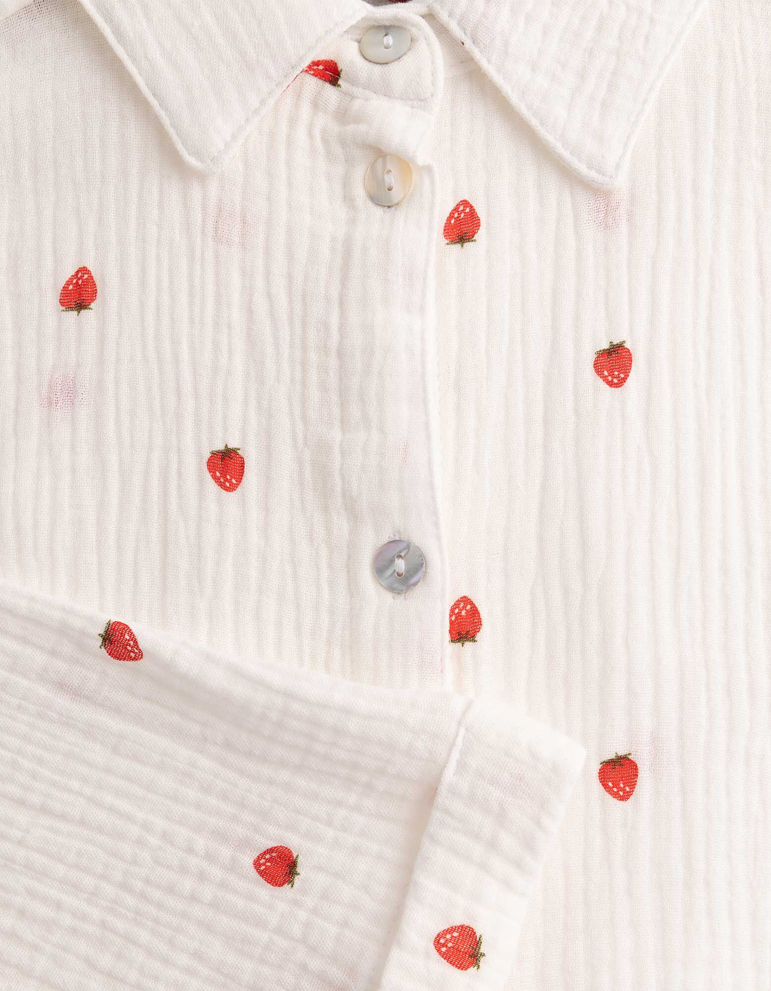 Bluse - Dreiviertel&auml;rmel - wei&szlig;