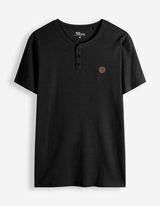 Tričko - Gomb&iacute;kov&aacute; li&scaron;ta - cierna