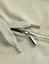 Felpa aperta - Cappuccio con coulisse - verde