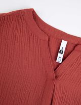 bluzka - Muślin - ciemny czerwony