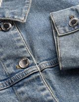 Dž&iacute;nov&aacute; bunda - Na spodn&iacute;m lemu &scaron;ňůrka na stažen&iacute; - modra