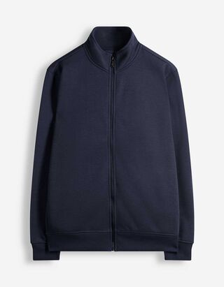 Sweatjacke - Rei&szlig;verschluss - Dunkelblau