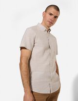 Hemd - Leinen-Mix - grau