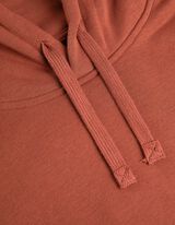 Bluză cu glugă - Amestec de bumbac - Maro