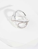 žiedas - Dekoratyvūs akmenukai - sidabrinis