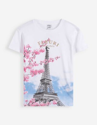 T-shirt - Voorkantprint - wit
