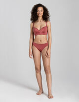 Bikinifelső - Fodros szeg&eacute;ssel - vil&aacute;gos barna