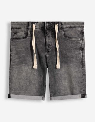 Short - D&eacute;tail nou&eacute; - Gris