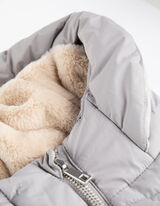 dugi prsluk - Umjetno krzno - siva