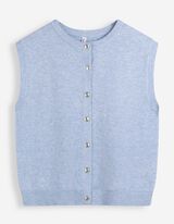 Stricktop - Knopfleiste - Hellblau