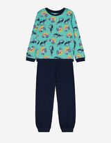 Jungen Pyjama Set aus Langarmshirt und Hose - Allover-Print