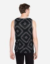 Top a canotta - Stampa - nero