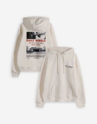 Sweatshirt - Rückenprint - weiß