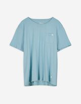 T-Shirt - Brusttasche - türkis