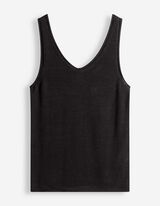 Stricktop - Viskose-Mix - schwarz